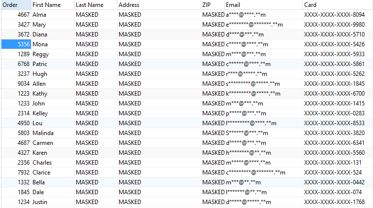 MySQL Data Masking