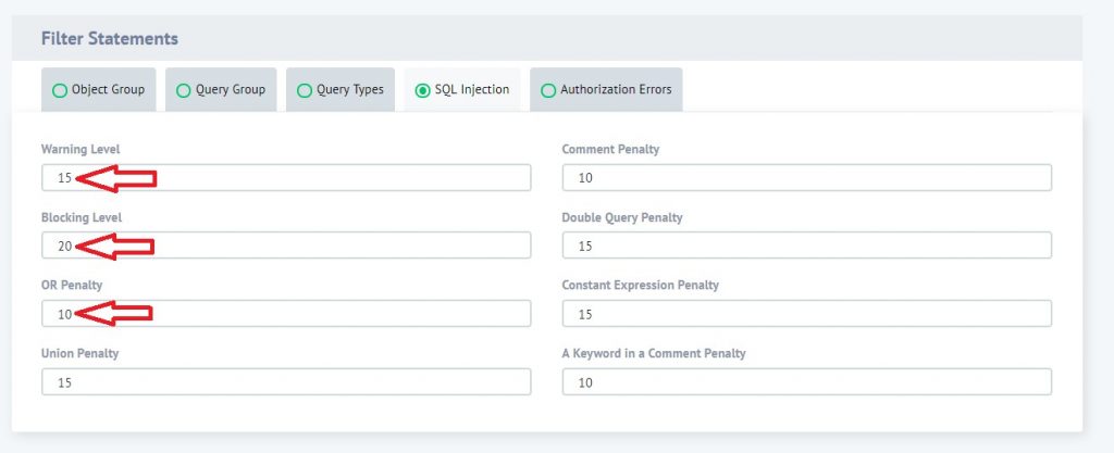 Security Rules Against SQL Injections