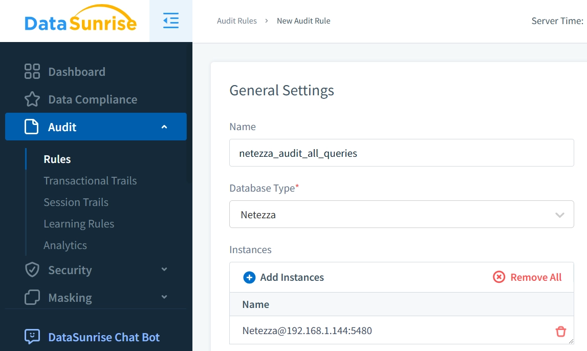 DataSunrise Dashboard
