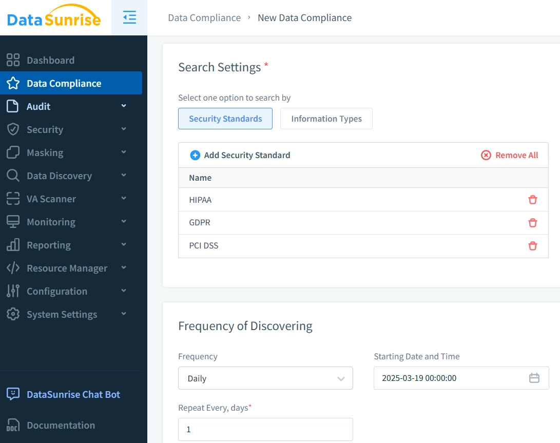 Data Compliance Details for Snowflake in DataSunrise