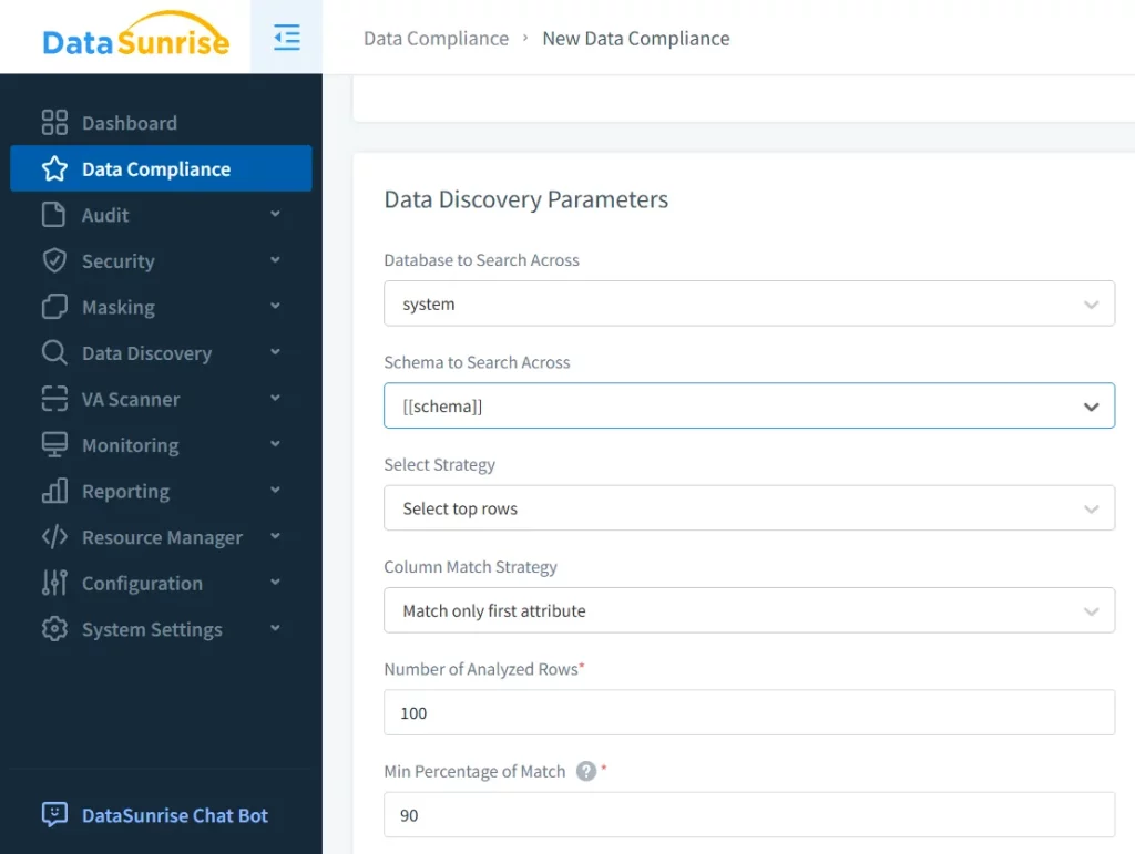 DataSunrise platform allows you to granularly adjust its compliance tools setup to follow strict regulations