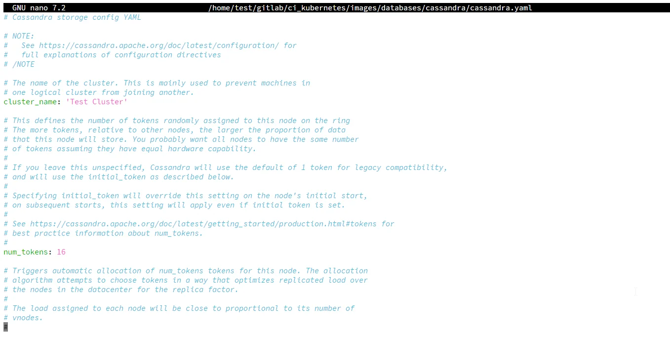 How to Apply Data Governance for Apache Cassandra - Audit settings with options in configuration file for Apache Cassandra.