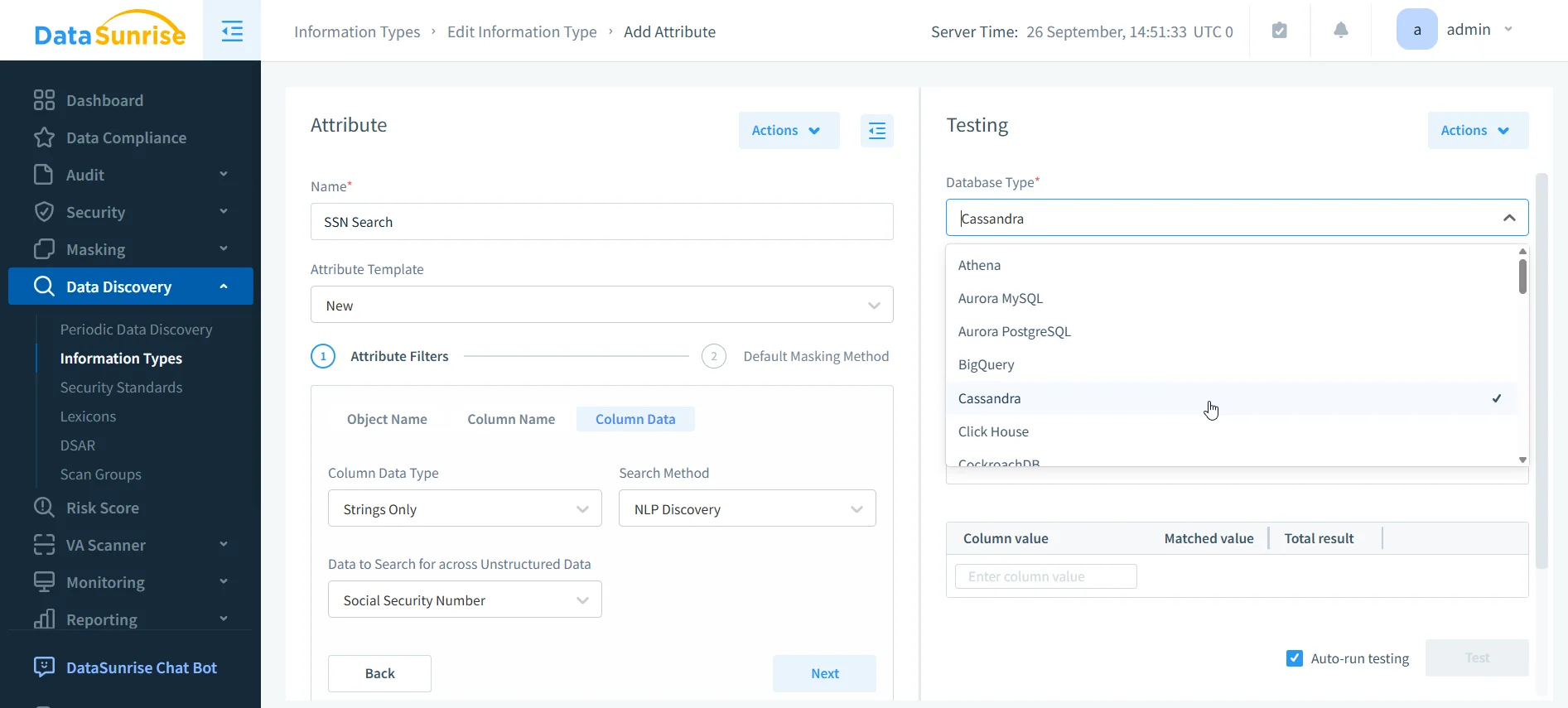 LLM, ML & NLP Data Compliance Tools for Apache Cassandra - NLP/OCR discovery to locate PII/PHI in Cassandra in DataSunrise.