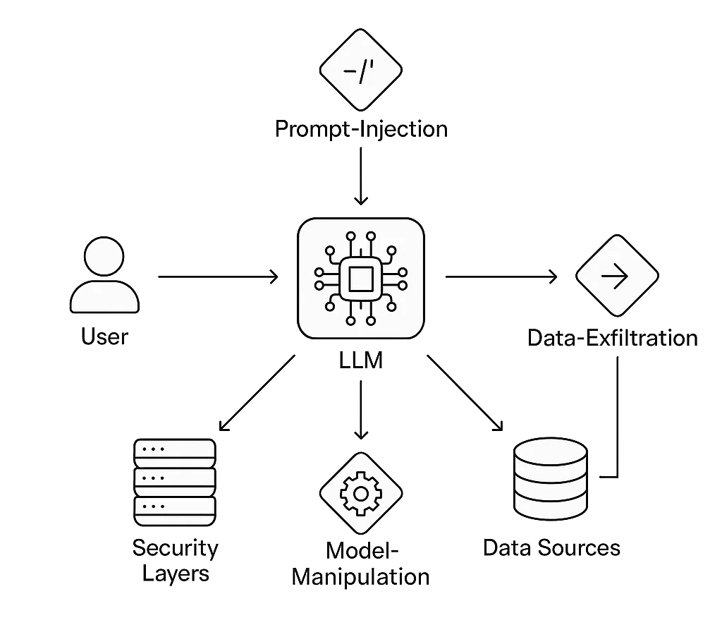 Seguridad en la IA Conversacional - Captura de pantalla en blanco y negro sin texto visible ni elementos de interfaz discernibles.