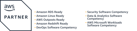 AWS Partner qualifications achieved by DataSunrise