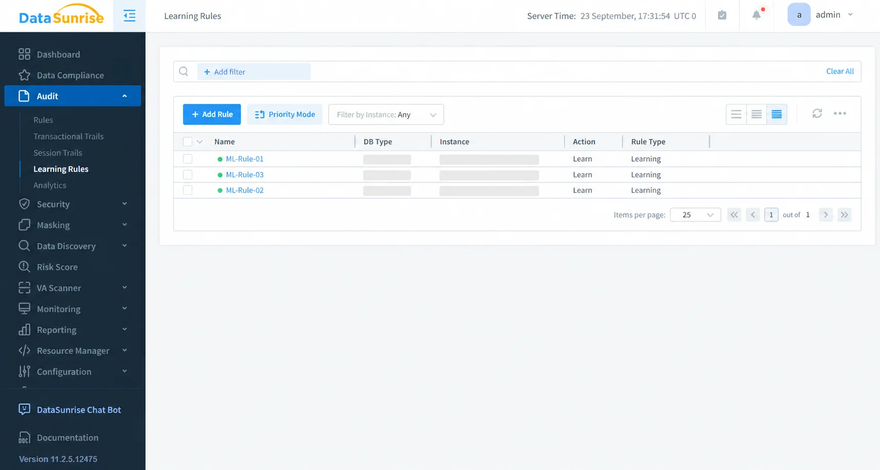 Untitled - DataSunrise interface screenshot