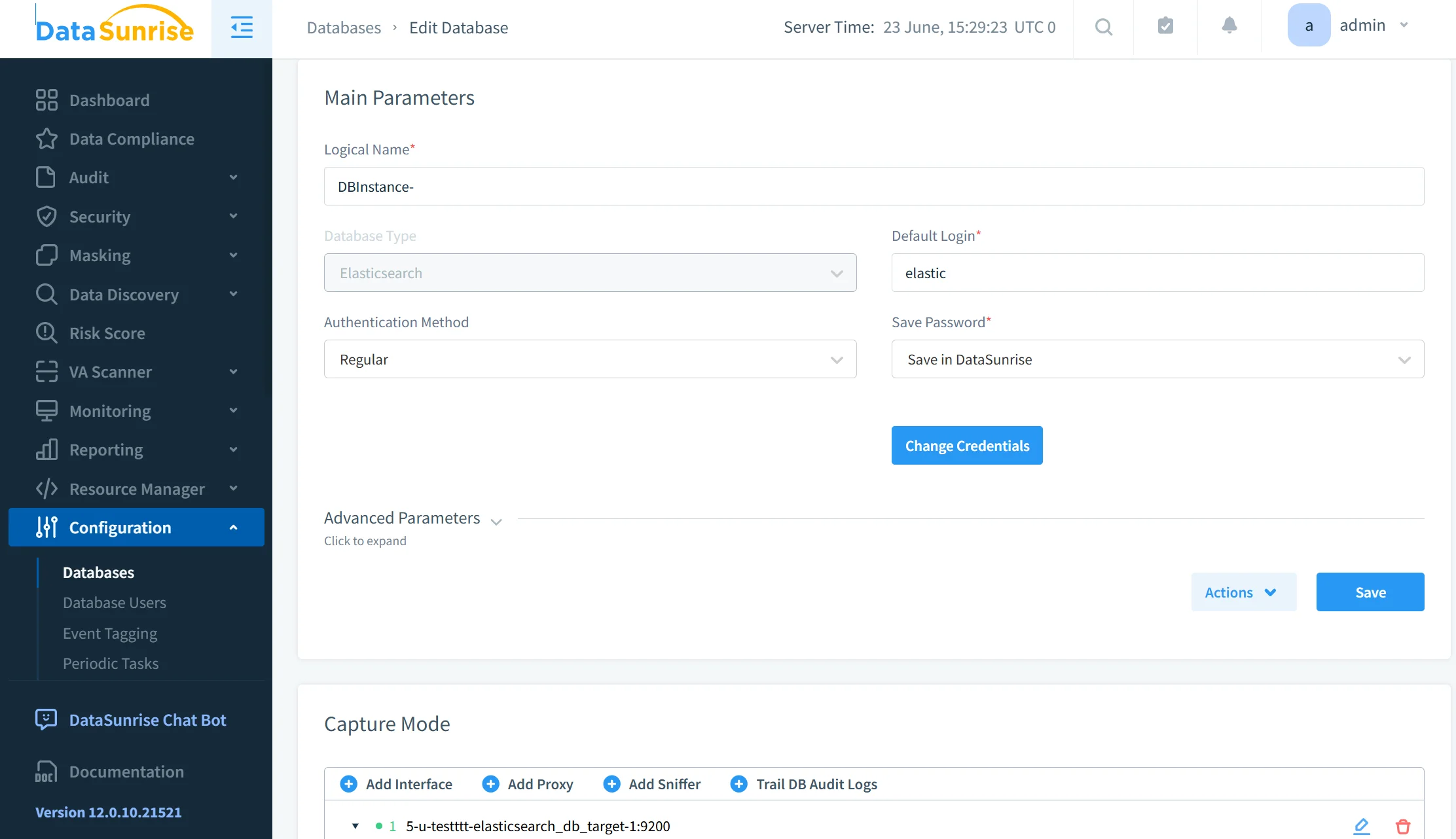 Untitled - DataSunrise interface screenshot